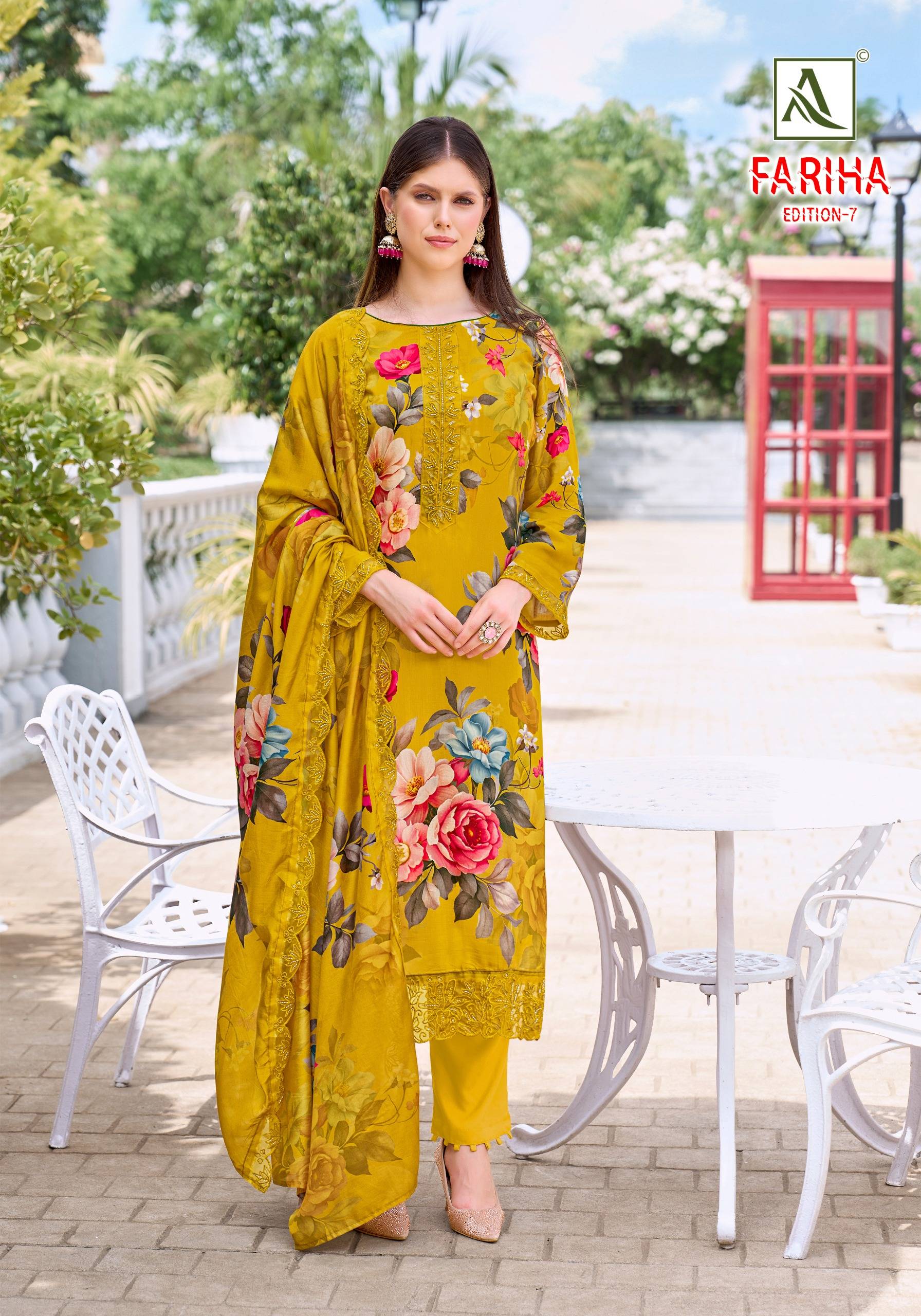 FARIHA 7 BY ALOK SUIT 01 To 08 Series Beautiful Festive Suits Stylish Colorful Fancy Casual Wear & Ethnic Wear Maslin Dresses At Wholesale Price